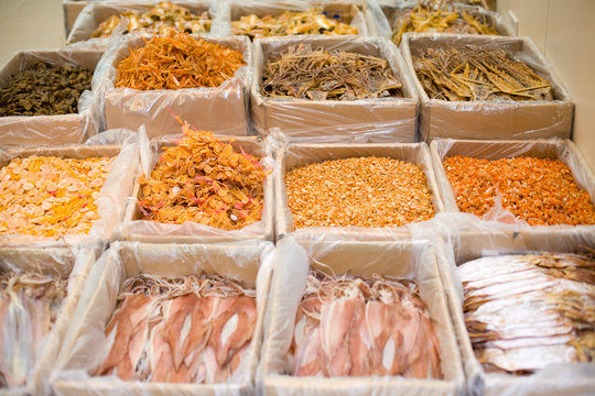 Dry food on the markets of Western Hong Kong, Sheung Wan, Hong Kong Island, Hong Kong, China, Asia