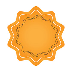 Isolated empty retro premium label. Vector illustration design