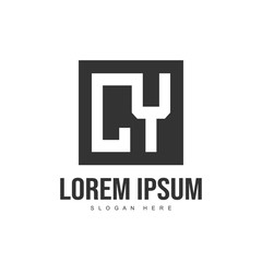 Initial letter logo template. Minimalist letter logo template