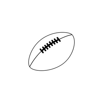 american football icon isolated on white background. vector illustration. line style. simple sport element.