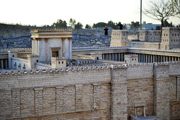 Second Temple. Model of the ancient Jerusalem. Israel Museum in Jerusalem