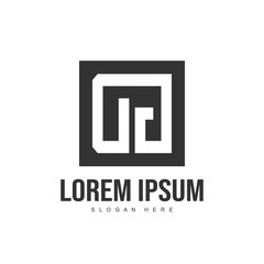 Initial letter logo design. Minimalist letter logo template