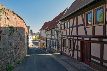 In der Altstadt von Windecken, Nidderau, Main-Kinzig-Kreis, Hessen, Deutschland