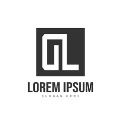 Initial letter logo design. Minimalist letter logo template