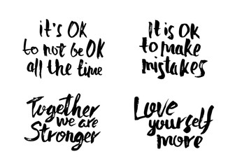 Vector quotes. Love yourself more. 