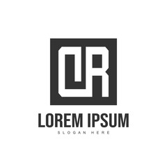 Initial letter logo design. Minimalist letter logo template