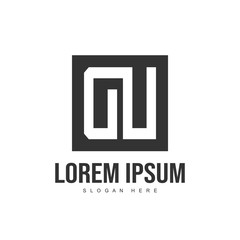 Initial letter logo design. Minimalist letter logo template