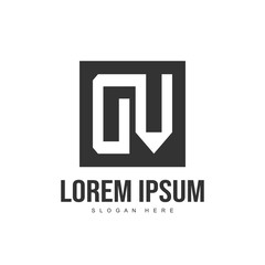 Initial letter logo design. Minimalist letter logo template