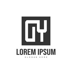 Initial letter logo design. Minimalist letter logo template