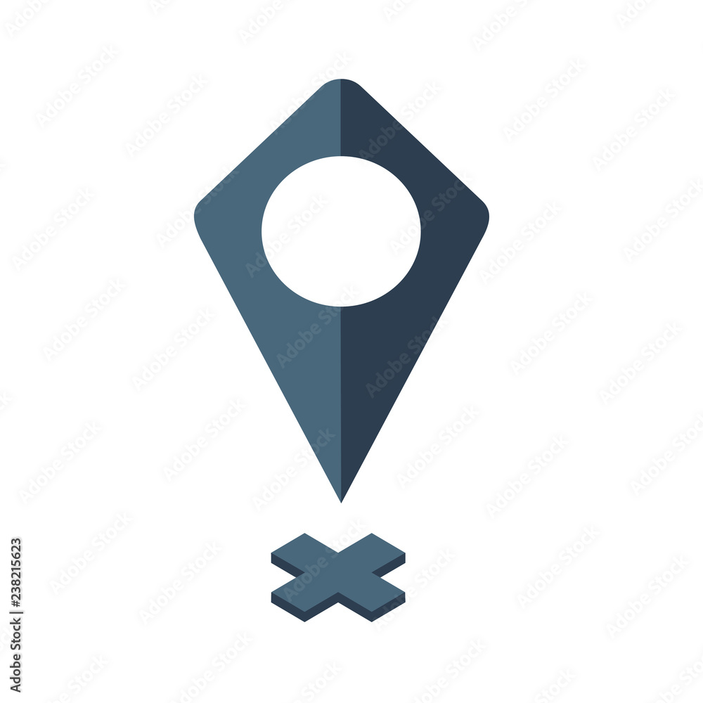 Poster navigational markers of different shapes. navigation pins, navigational mark, navigation points. vec