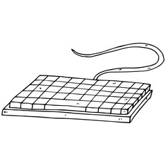 Computer keyboard. Vector illustration keyboard. Hand drawn computer keyboard.