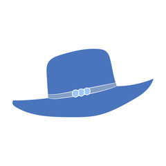 Old hat. Vector drawing. Element of clothes.