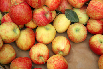 red apples in the market