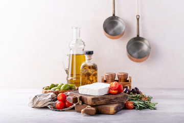 Goat feta cheese with tomatoes