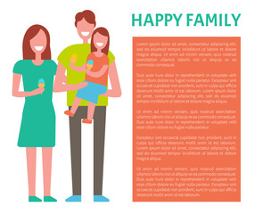 Happy Family Spending Time Together. Parents Kid