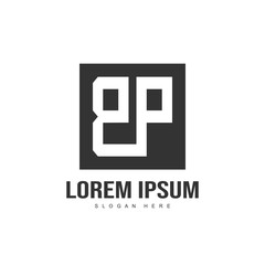 Initial letter logo design. minimalist letter logo template