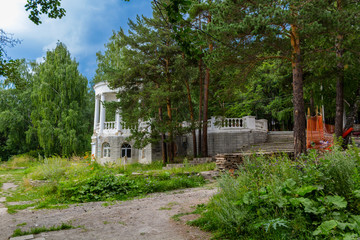 ancient style palace in the forest