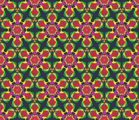 Background with seamless pattern in islamic or indian style