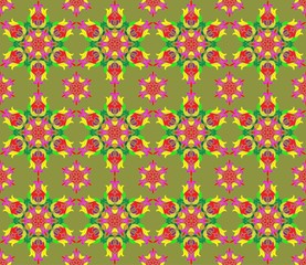 Background with seamless pattern in islamic or indian style