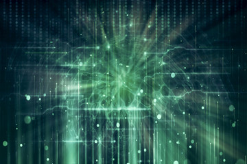 Abstract Artistic Colorful Modern Technology Visualization Background