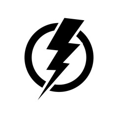 lightning bolt icon symbol on white background