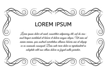 Decorative vintage horizontal frame