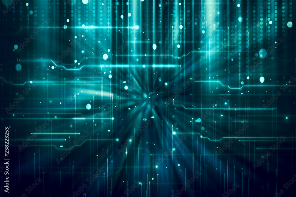 Aufkleber artistic abstract big data visualization background