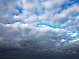 Dramatic dark grim stormy rainy sky Nature photo background