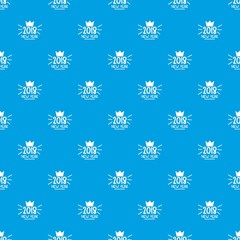 Crown pattern vector seamless blue repeat for any use