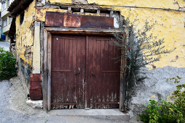 old wooden door