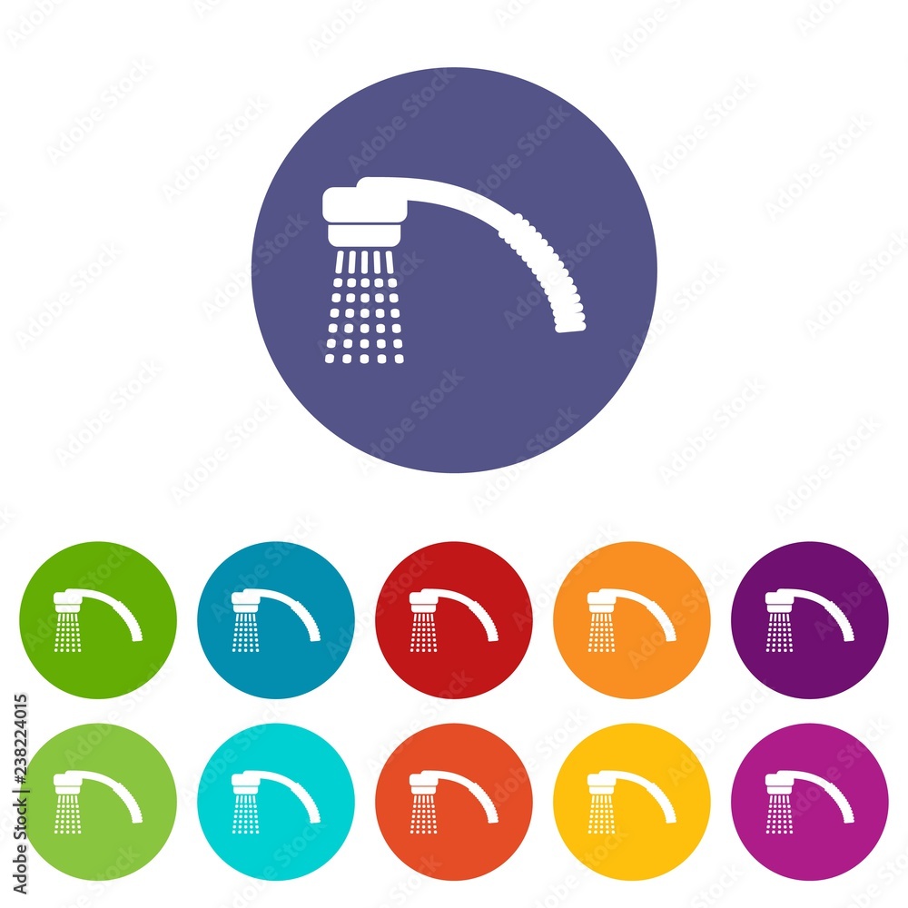 Poster Running water icons color set vector for any web design on white background