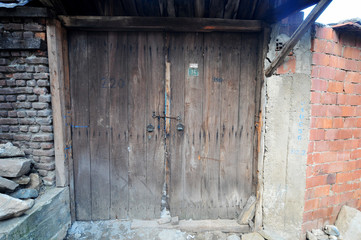 old wooden door