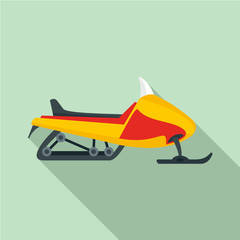 Expedition snowmobile icon. Flat illustration of expedition snowmobile vector icon for web design