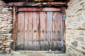 old wooden door