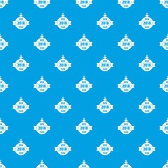 Christmas tree toy pattern vector seamless blue repeat for any use