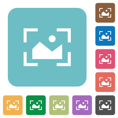 Camera landscape mode rounded square flat icons