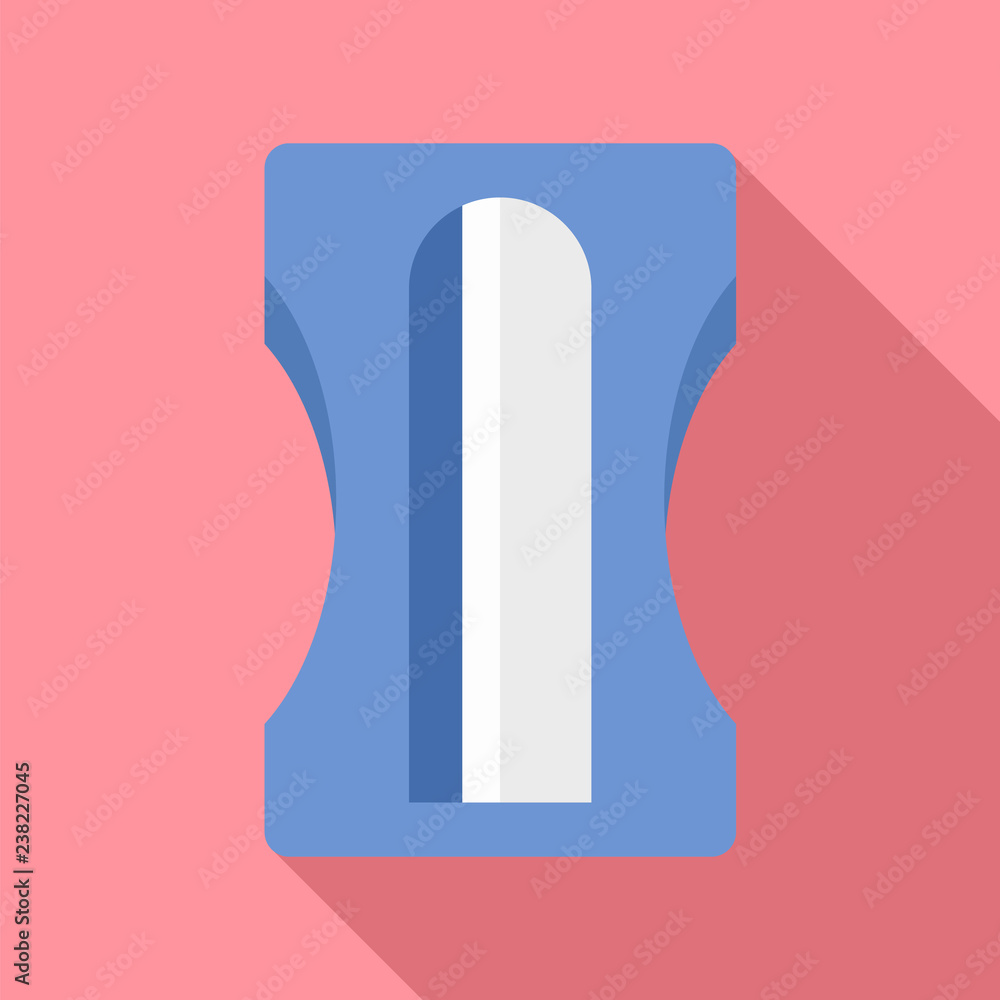 Poster school sharpener icon. flat illustration of school sharpener vector icon for web design