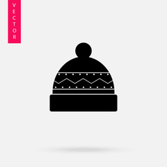 Winter Hat icon, logo on white background