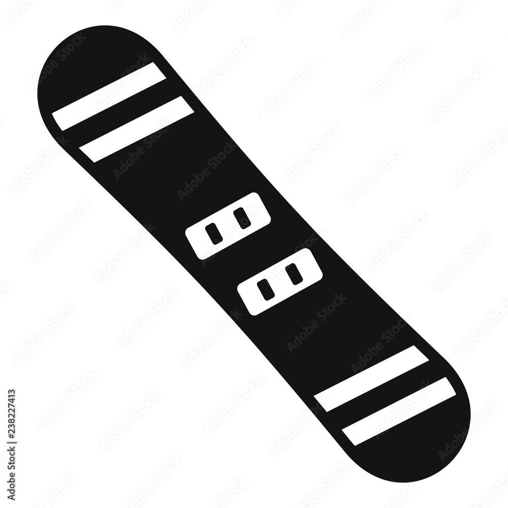 Poster snowboard icon. simple illustration of snowboard vector icon for web design isolated on white backgr