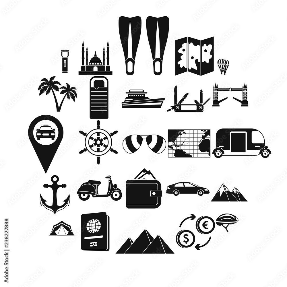 Poster cityscape icons set. simple set of 25 cityscape vector icons for web isolated on white background