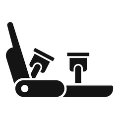 Mountain shoe spike icon. Simple illustration of mountain shoe spike vector icon for web design isolated on white background