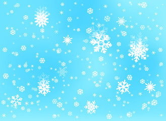 Winter snowfall background. Vector illustration