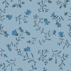 Simple bright floral pattern vector seamless