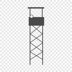 Guard tower icon. Simple illustration of guard tower vector icon for web design  