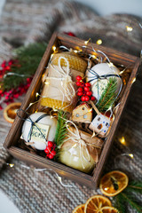 Gift for man / New Year's gift in a wooden box