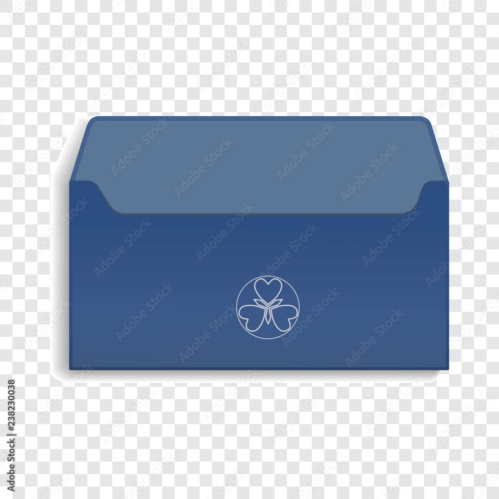 Poster back side of envelope icon. realistic illustration of back side of envelope vector icon for web desi
