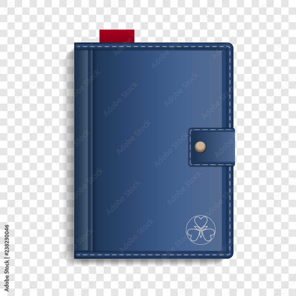 Poster closed sketchbook icon. realistic illustration of closed sketchbook vector icon for web design