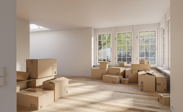 3D Illustration Umzug