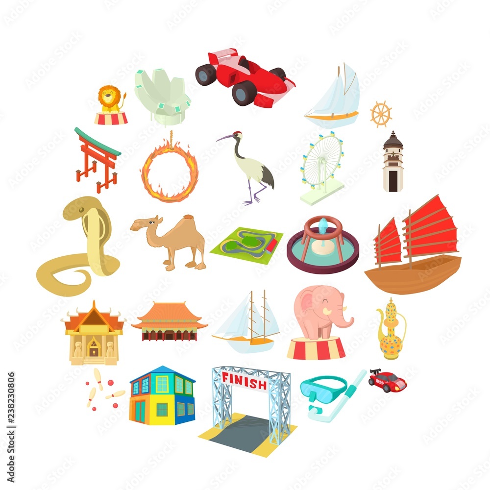 Poster deception of a tourist icons set. cartoon set of 25 deception of a tourist vector icons for web isol