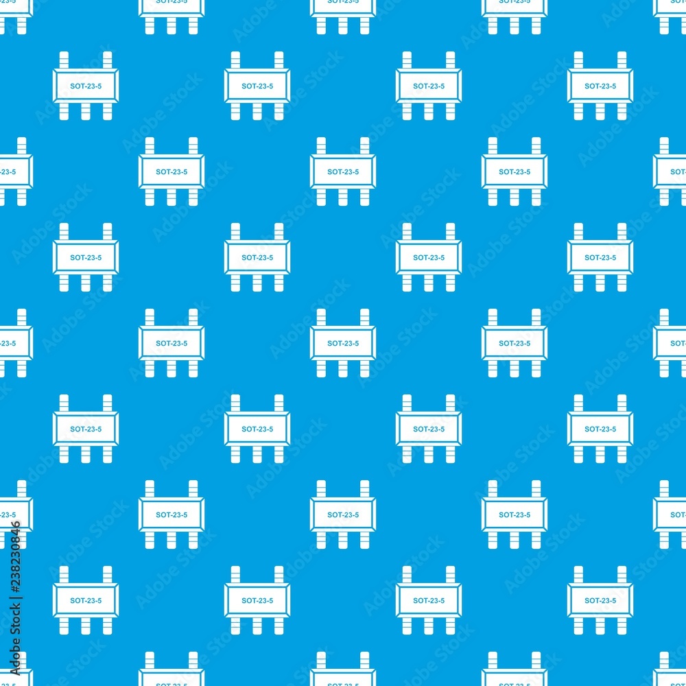 Poster military microchip pattern vector seamless blue repeat for any use